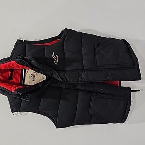 Hollister Puffer Vest Black Size S